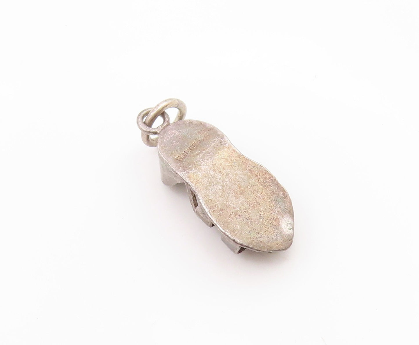 925 Sterling Silver  Vintage Dark Tone Petite Sandal Shoe Pendant  PT17900