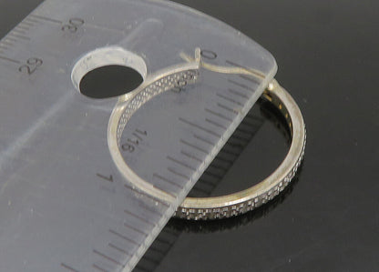 925 Silver   Vintage Genuine Diamonds & Pearl Lot Single Earrings  EG11285
