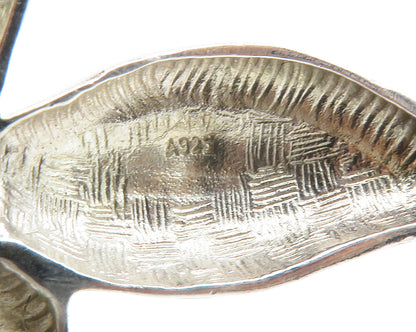 925 Sterling Silver  Vintage Shiny Smooth Single Flower Brooch Pin  BP4590