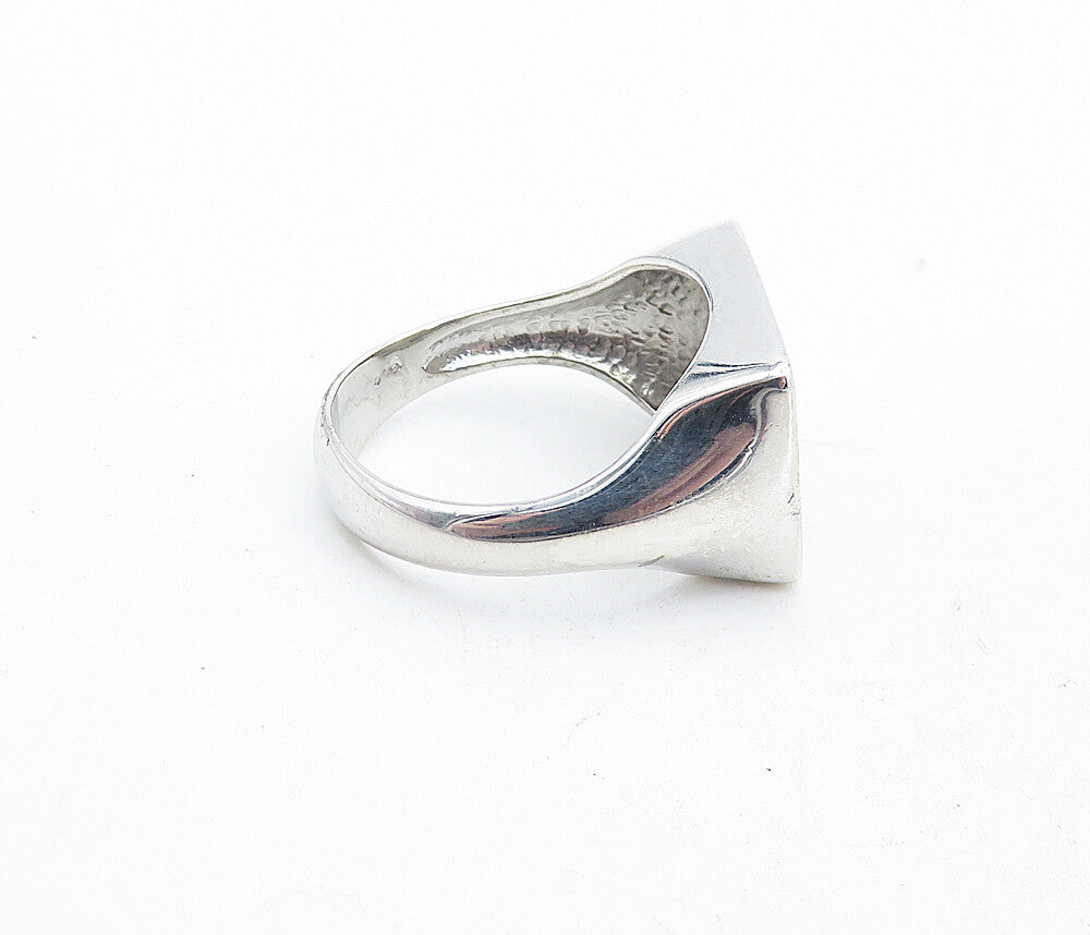 925 Sterling Silver  Shiny Celtic Knot Square Dome Band Ring Sz 11.5  RG5434