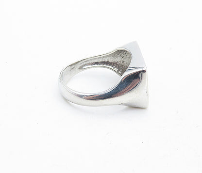 925 Sterling Silver  Shiny Celtic Knot Square Dome Band Ring Sz 11.5  RG5434