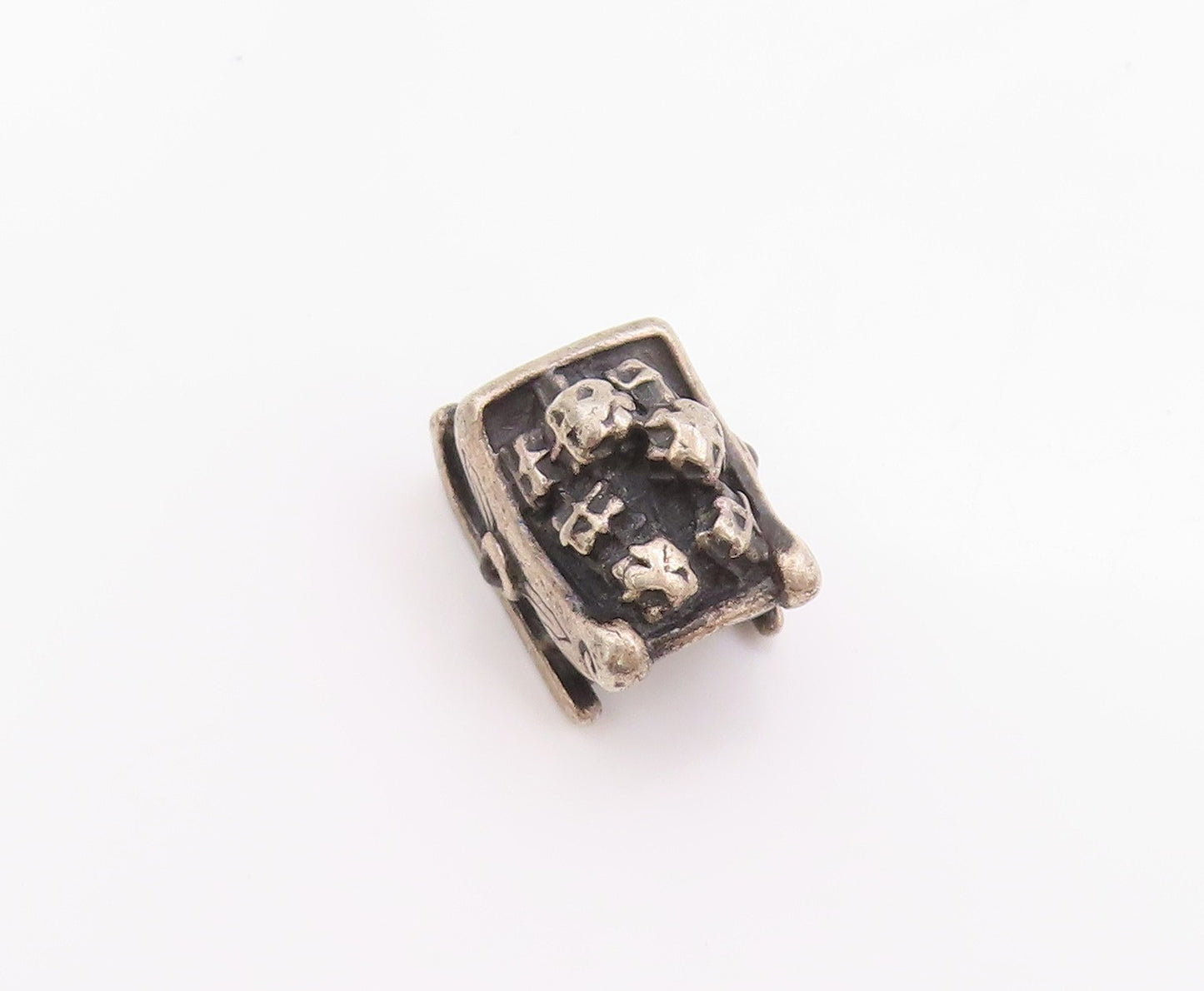 925 Sterling Silver Vintage Pendant PANDORA Garnet Jolly Sleigh Charm  PT24950