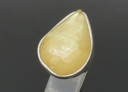 RLM STUDIO 925 Silver  Vintage Mother Of Pearl Cocktail Ring Sz 7  RG20700