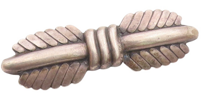 SOUTHWESTERN 925 Sterling Silver Vintage Bow Design Smooth Brooch Pin BP8893