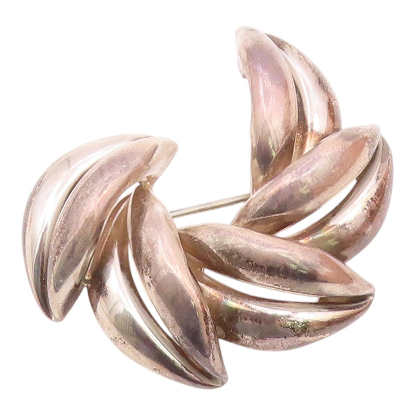DESIGNER 925 Sterling Silver  Vintage Floral Leaves Motif Brooch Pin  BP8641