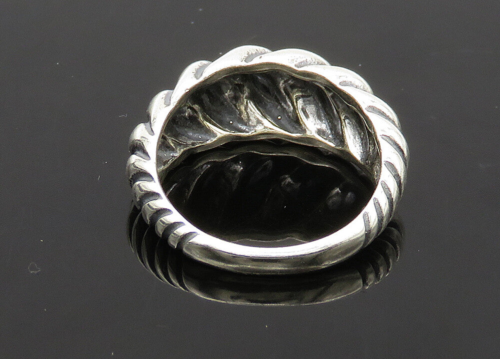 CAROLYN POLLACK 925 Silver  Vintage Shiny Fluted Dome Band Ring Sz 6  RG22229