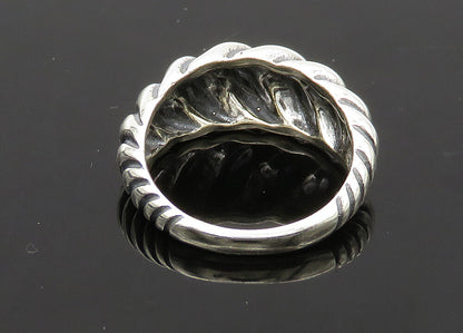 CAROLYN POLLACK 925 Silver  Vintage Shiny Fluted Dome Band Ring Sz 6  RG22229