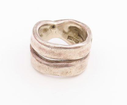 925 Sterling Silver Vintage Ring ISRAEL Solid Intertwined Knot  Sz 7  RG34487