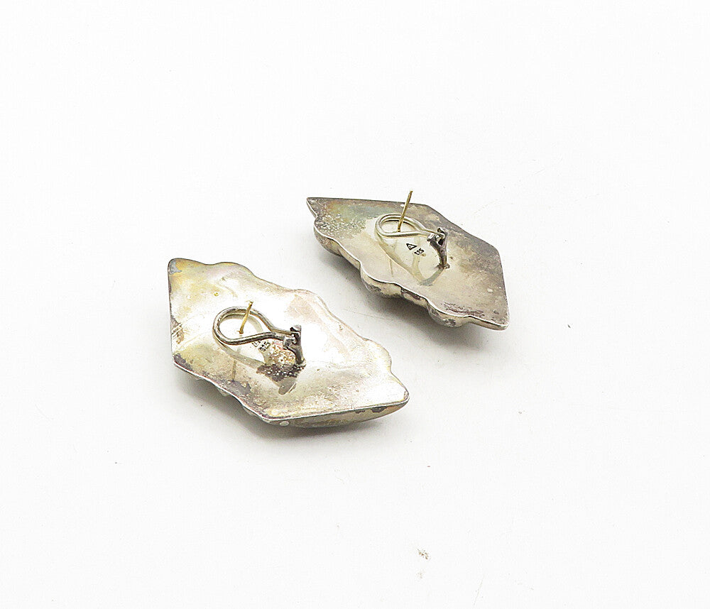 SILPADA 925 Sterling Silver  Vintage Dark Tone Hollow Drop Earrings  EG4871