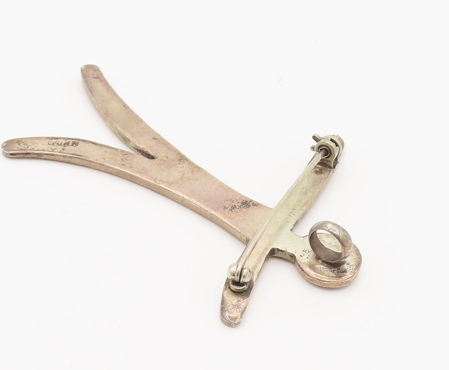 GUNN TRIGERE 925 Sterling Silver Vintage Modernist Figure Brooch Pin BP10128