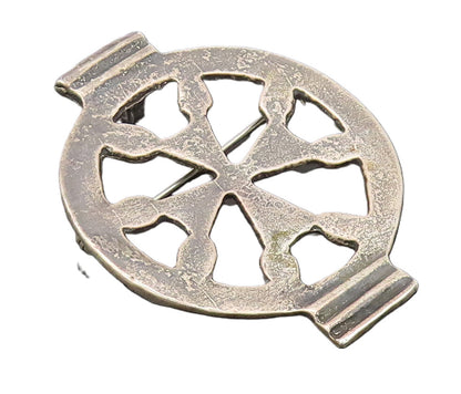MMA 925 Sterling Silver  Vintage Antique Carved Wheal Brooch Pin  BP10477