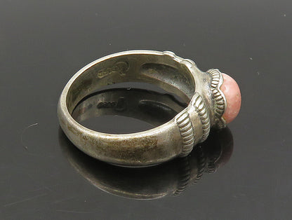 CAROLYN POLLACK 925 Sterling Silver Vintage Rhodochrosite Band Ring Sz 9 RG24013