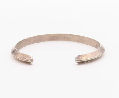 925 Sterling Silver Vintage Bracelet Minimalist Solid Knife Edge Cuff  BT11398
