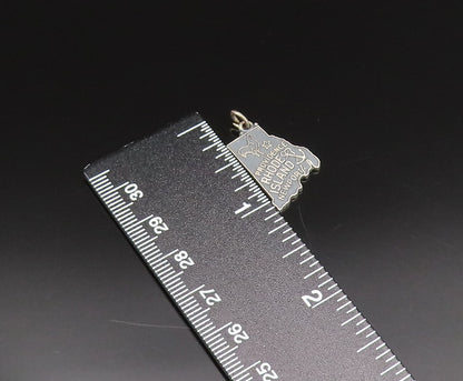 925 Sterling Silver  Vintage Rhode Island State Souvenir Pendant  PT21070