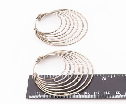 925 Sterling Silver Vintage Earrings Classic Cascade Loop Strand Hoop  EG14531