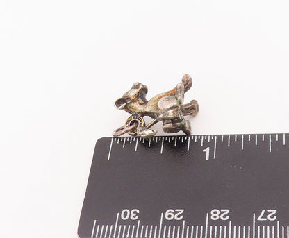 925 Sterling Silver Vintage Pendant Solid 3D Carved Disney Simba Charm PT22817