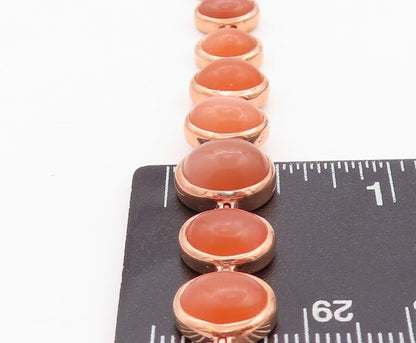 925 Sterling Silver Vintage Bracelet Gold Plated Cabochon Gemstone  BT10783