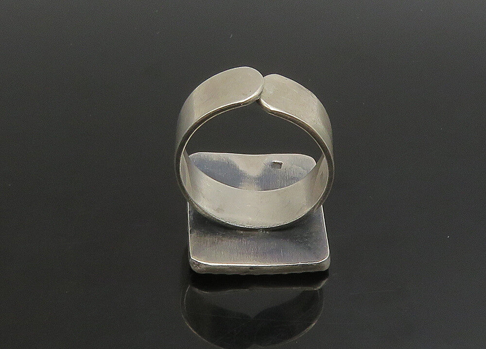 MIDDLE EAST 925 Silver   Vintage Swirl Adjustable Band Ring Sz 8.5  RG23389