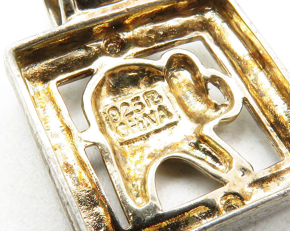 ROSS SIMON 925 Silver  Vintage Genuine Diamonds Elephant Pendant  PT10036