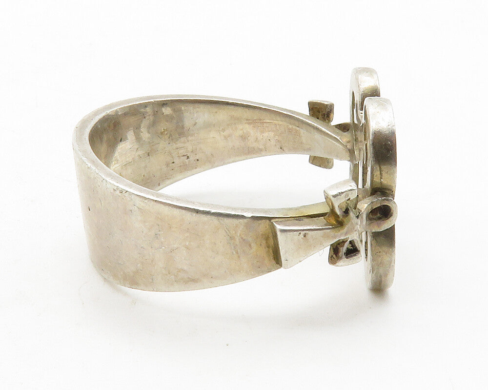 925 Sterling Silver  Vintage Open Butterfly Motif Band Ring Sz 9.5  RG13513