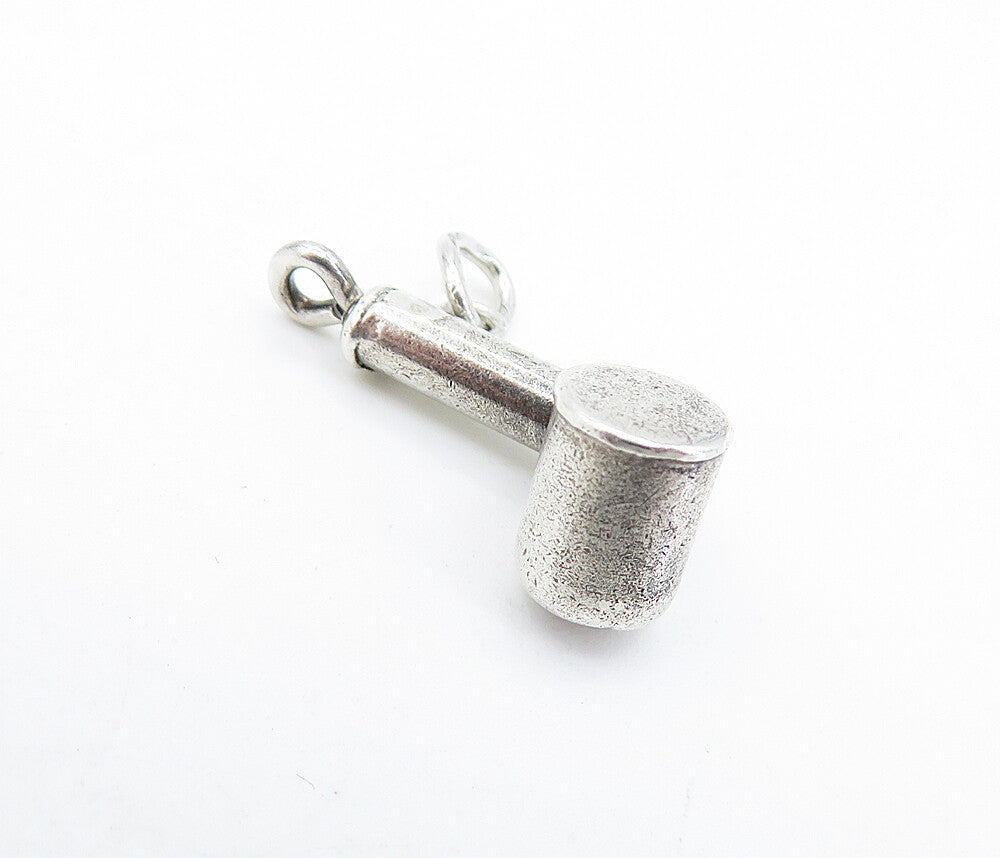 925 Sterling Silver  Vintage Petite Shiny Hollow Design Drop Pendant  PT4804