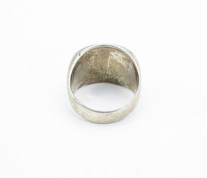 MEXICO 925 Sterling Silver  Vintage Traditional Design Band Ring Sz 8.5 RG6074