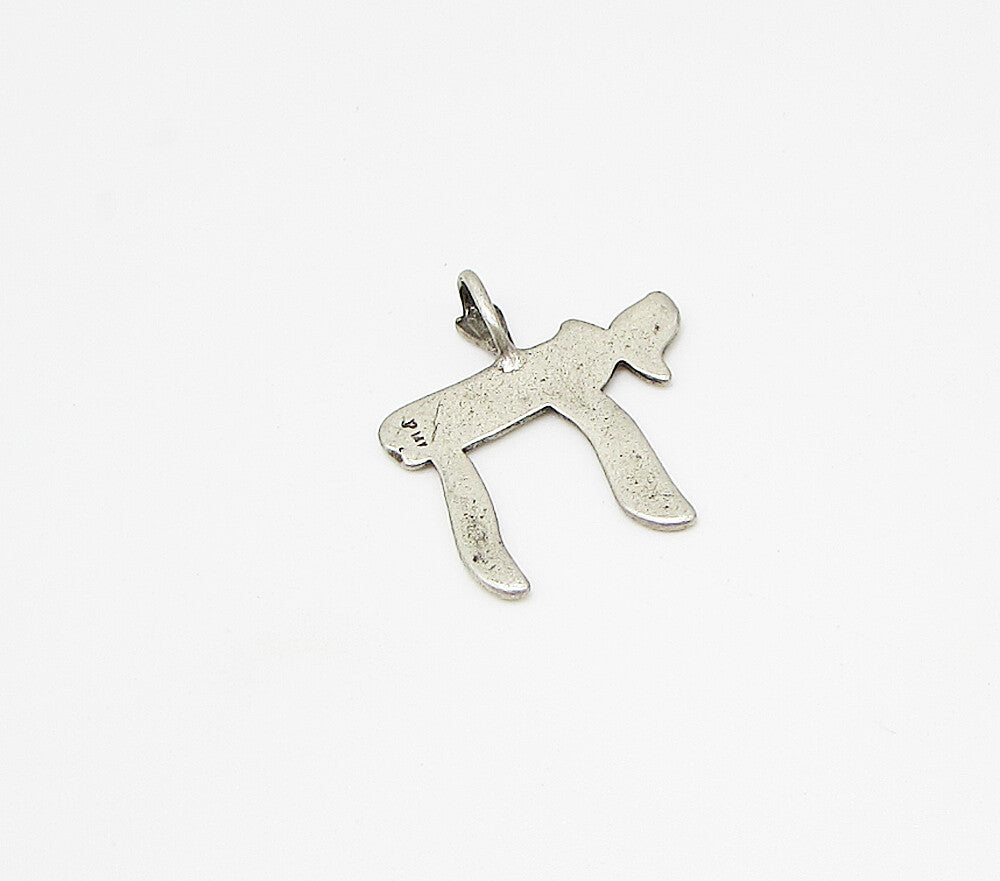 925 Sterling Silver  Vintage Smooth Chay Drop Pendant  PT2212