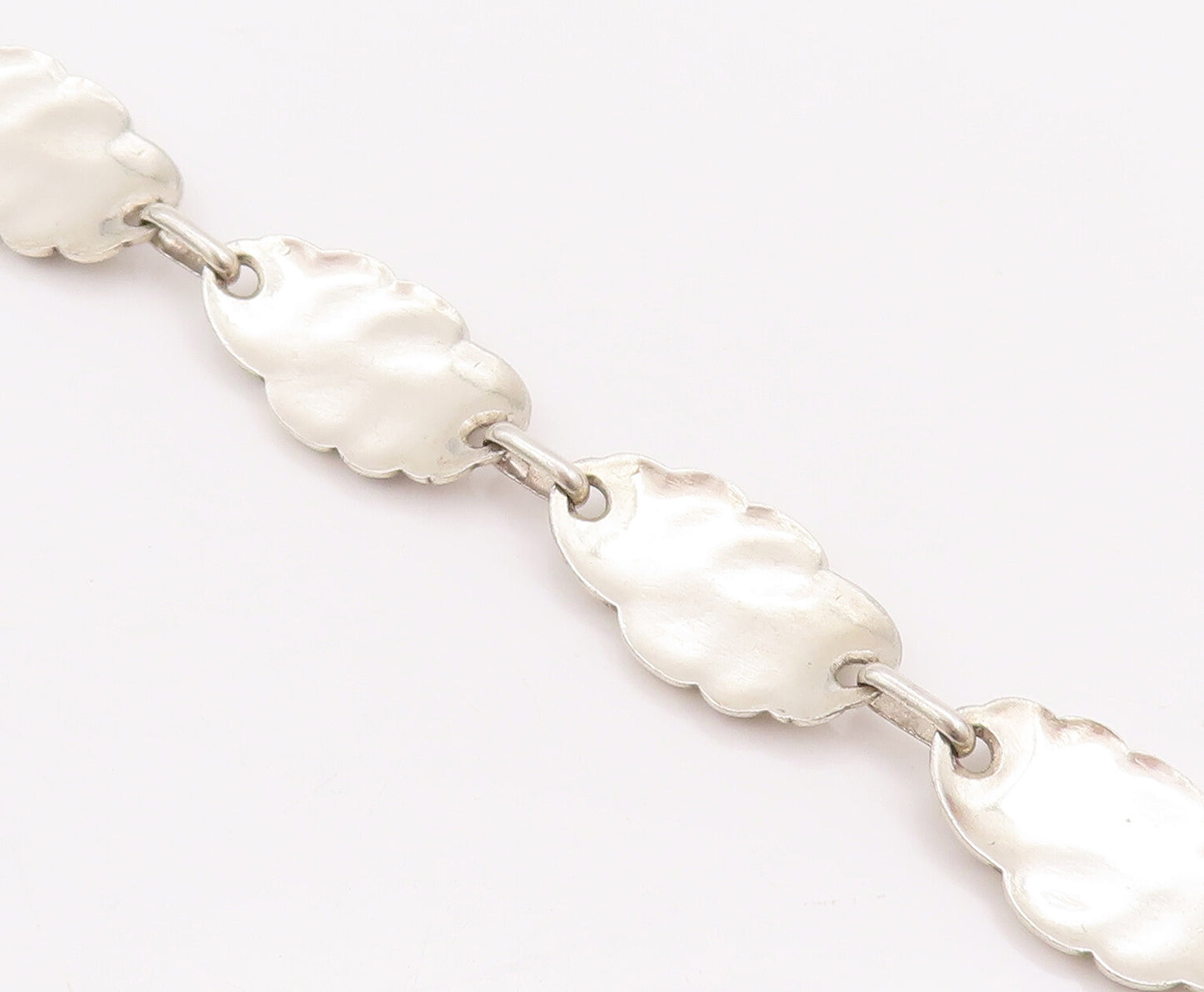 925 Sterling Silver Vintage Bracelet CARL RUOPOLI Swirly Design Carved  BT10476