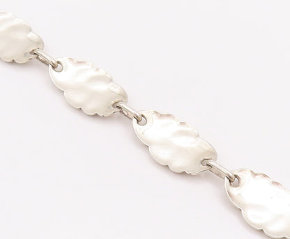 925 Sterling Silver Vintage Bracelet CARL RUOPOLI Swirly Design Carved  BT10476