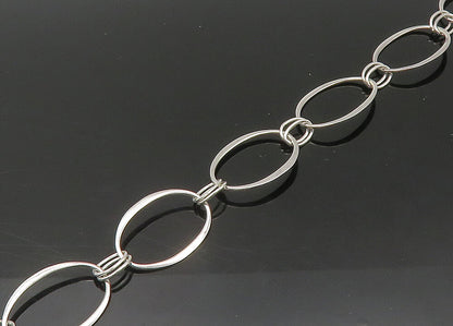 RLM STUDIO 925 Sterling Silver  Vintage Shiny Oval Link Chain Necklace  NE3610