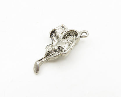 925 Sterling Silver  Vintage Shiny Petite Football Player Pendant  PT13833