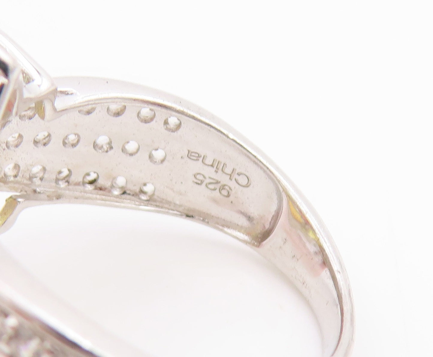 925 Sterling Silver Vintage Ring Multi Gemstone Floral Petal Band  Sz 6  RG33849