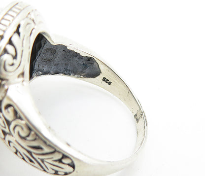 925 Sterling Silver  Vintage Tiger's Eye Swirl Cocktail Ring Sz 11.5  RG7512