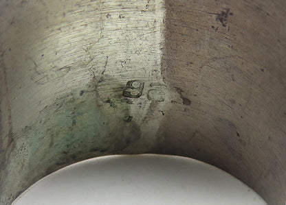 925 Sterling Silver  Vintage Oxidized Hammered Band Ring Sz 9  RG10401