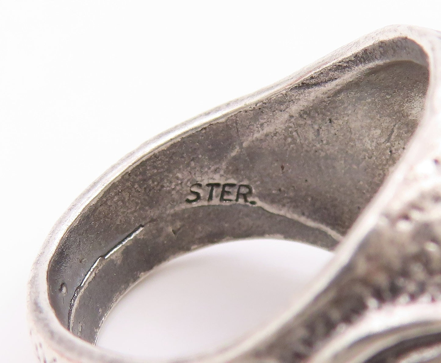 925 Sterling Silver Vintage Ring Solid Celestial Star & Moon Band  Sz 8  RG36095