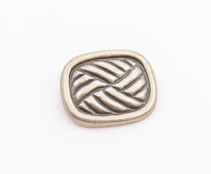 SPRATLING 925 Sterling Silver  Vintage Brutalist Rope Carve Brooch Pin BP10408
