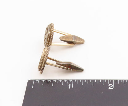 925 Sterling Silver Vintage Cuff Links DA VINCI Etched S & C Monograms  TR4050