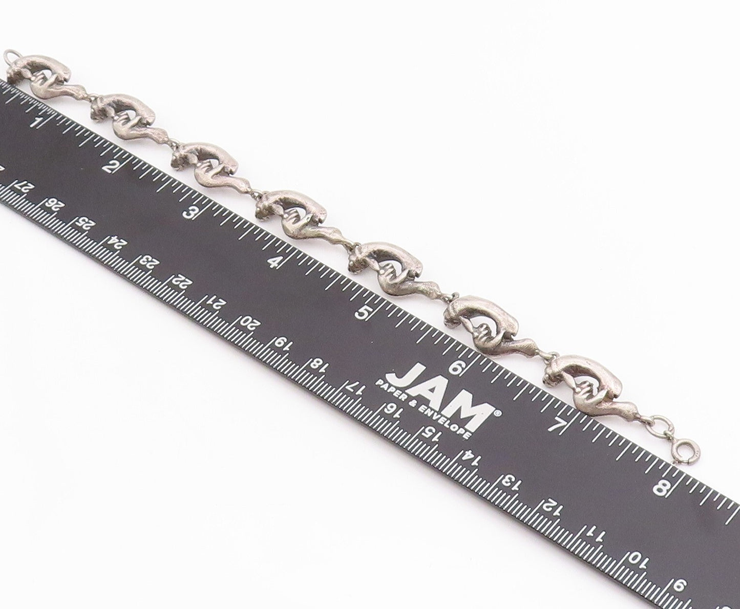 925 Sterling Silver Vintage Bracelet Dark Tone Swimming Sea Gull   BT11028