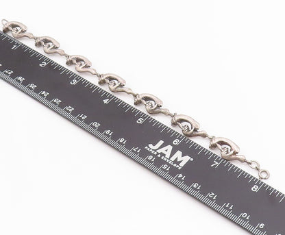 925 Sterling Silver Vintage Bracelet Dark Tone Swimming Sea Gull   BT11028