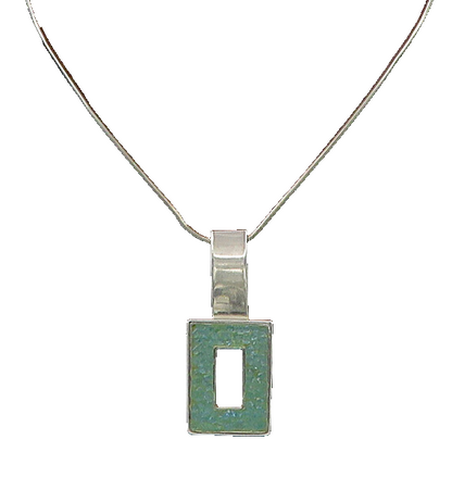 925 Sterling Silver  Vintage Shiny Green Stone Cluster Chain Necklace  NE3645