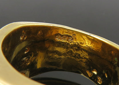 925 Sterling Silver  Vintage Shiny Two Tone Twist Band Ring Sz 8  RG22173