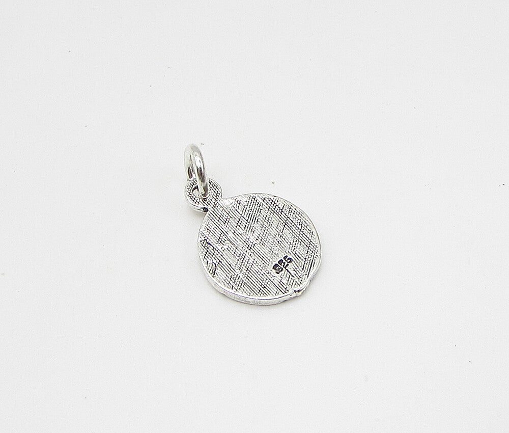 925 Sterling Silver  Vintage Carved Basketball Charm Pendant  PT1799