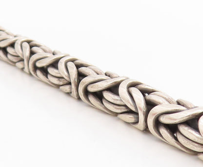 925 Sterling Silver Vintage Bracelet Solid Byzantine Link Chain HEAVY  BT11560