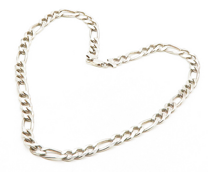 925 Sterling Silver  Vintage Shiny Minimalist Curb Link Chain Necklace  NE2639