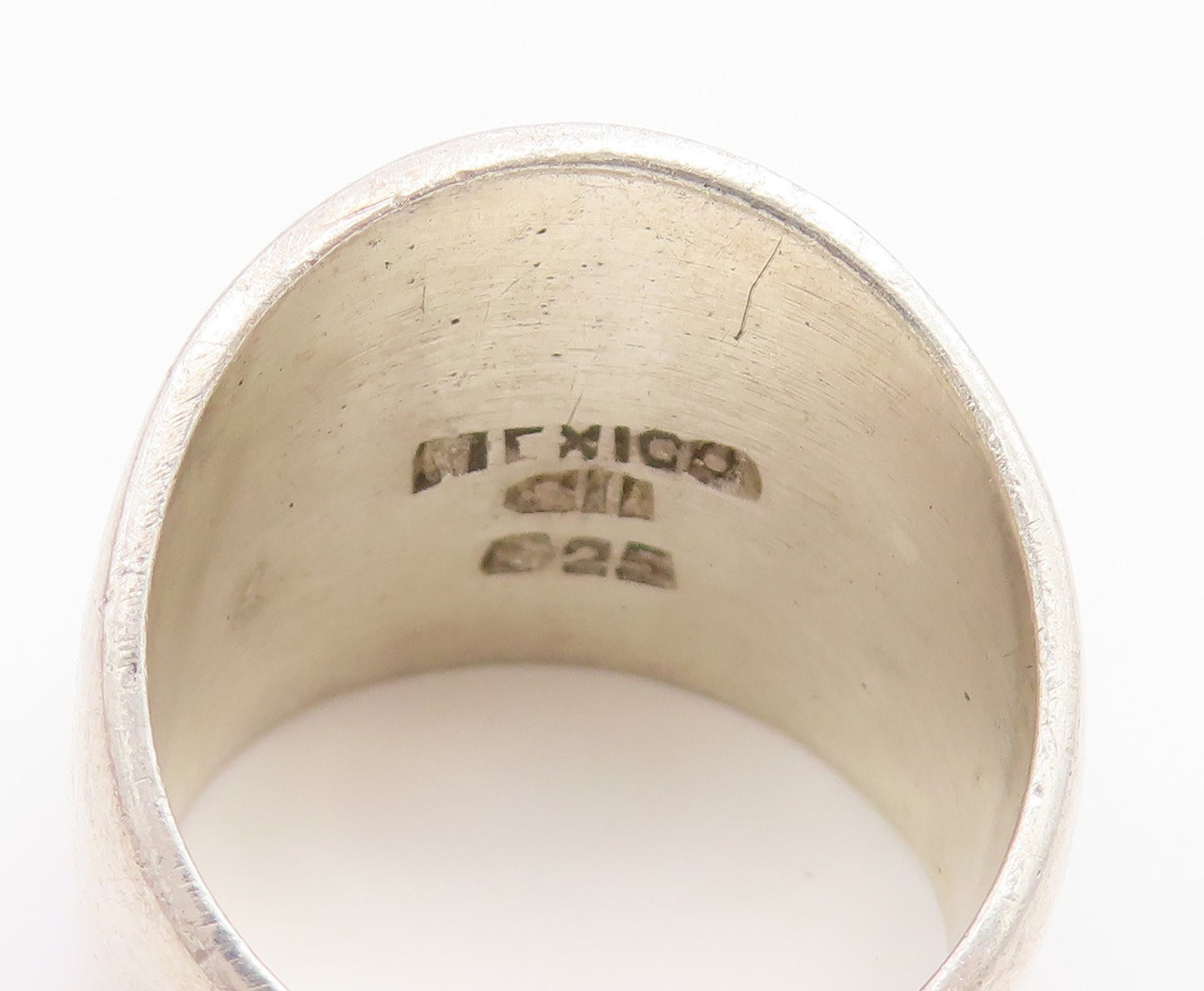 925 Sterling Silver Vintage Ring MEXICO Two Tone Double Rope Knot  Sz 8  RG36719