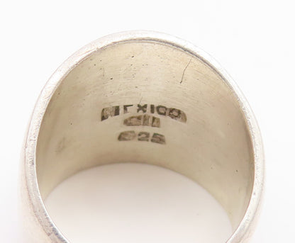 925 Sterling Silver Vintage Ring MEXICO Two Tone Double Rope Knot  Sz 8  RG36719