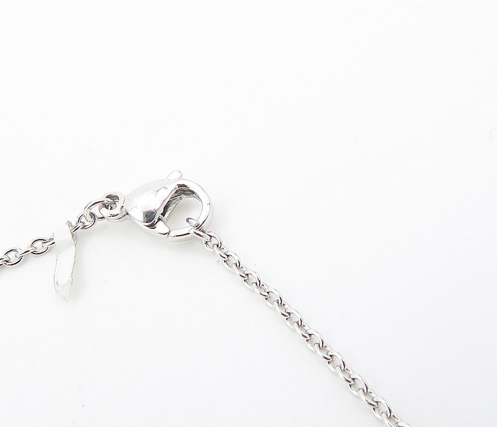 925 Sterling Silver Sparkling Cubic Zirconia & Peridot Chain Necklace NE1532
