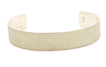 JEG 925 Sterling Silver  Vintage Minimalist Frosted Cuff Bracelet  BT2201