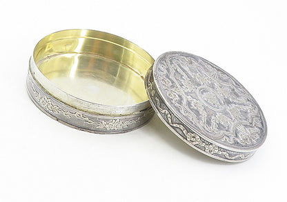 925 Sterling Silver Vintage Antique Floral Pattern Bill Box (OPENS) TR1357