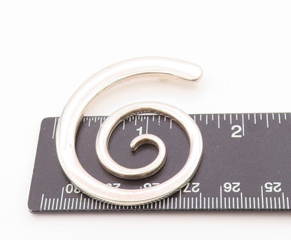 925 Sterling Silver Vintage Pendant Minimalistic Spiral Cutout PT24690